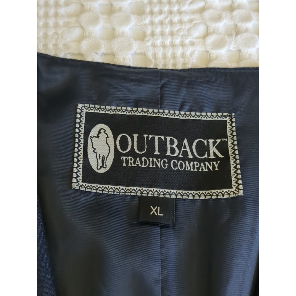 NWT Outback Trading Company Jesse Herringbone Wool Blend Vest Size XL Blue - Picture 8 of 9